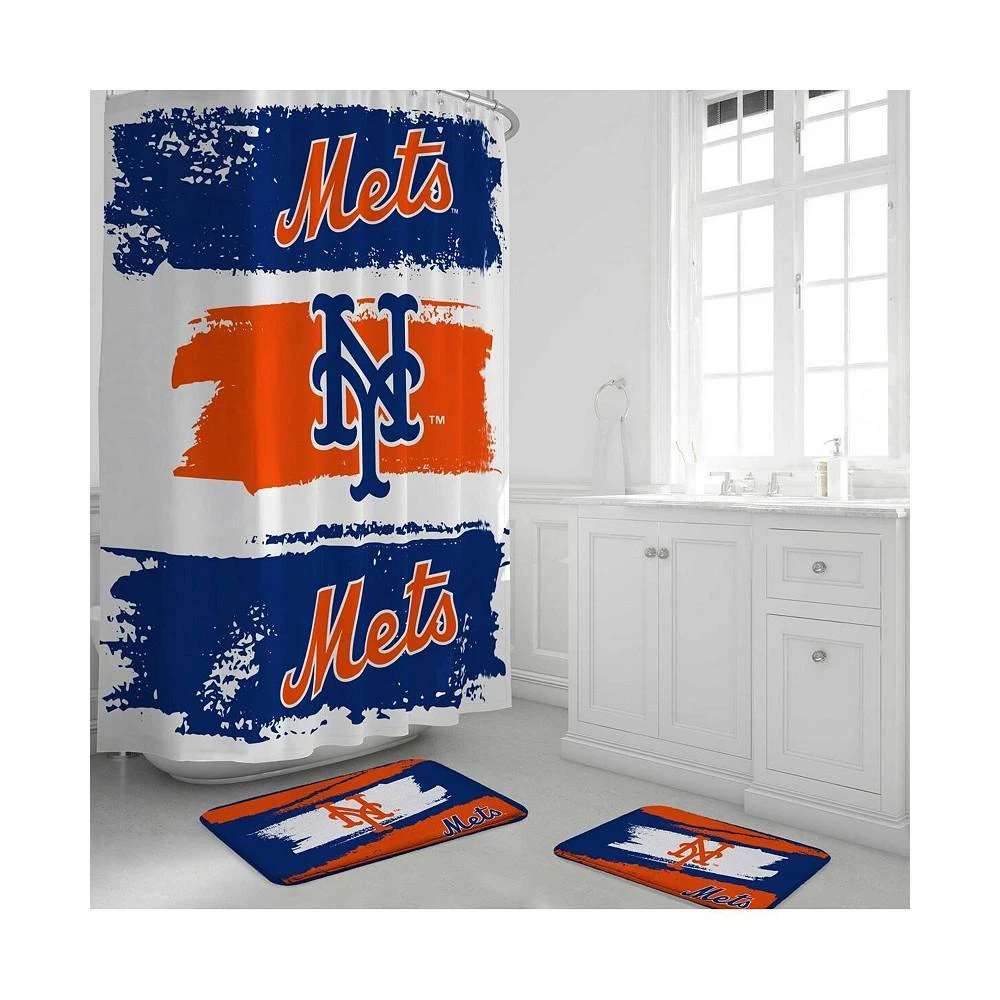 商品Pegasus Home Fashions|New York Mets Shower Curtain and Bath Mat Set,价格¥448,第3张图片详细描述