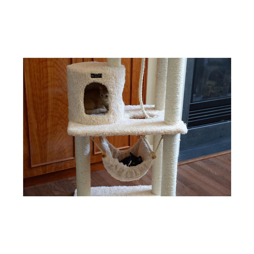 70" Real Wood, Ultra Thick Faux Fur Covered Cat Condo 商品