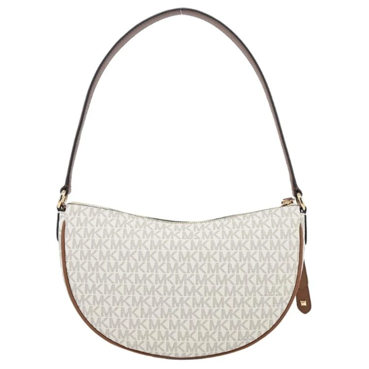 商品[国内直发] Michael Kors|迈克高仕 MK Dover 品牌Logo标志 涂层帆布拼聚酯纤维拼聚氨酯 手提单肩斜挎包 中号 女款 香草白色,价格¥1102,第5张图片详细描述