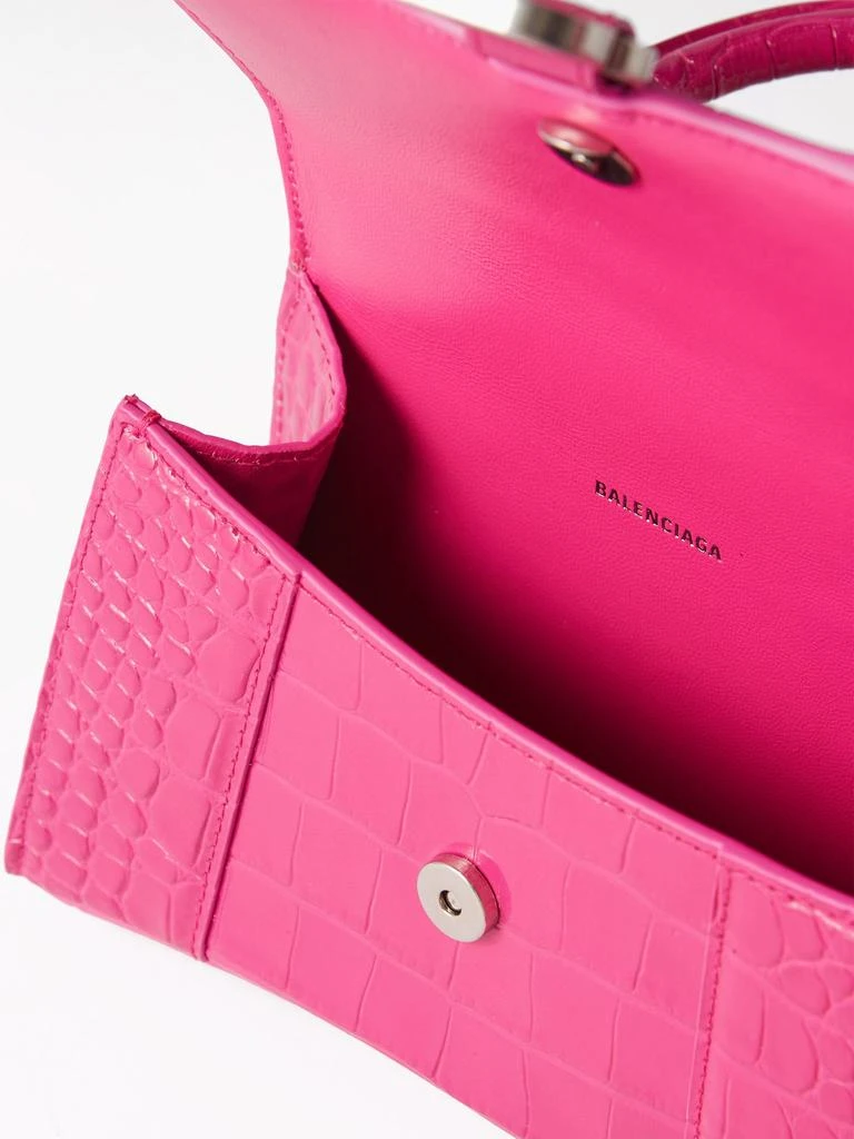 商品Balenciaga|Hourglass XS crocodile-effect leather bag,价格¥15972,第5张图片详细描述