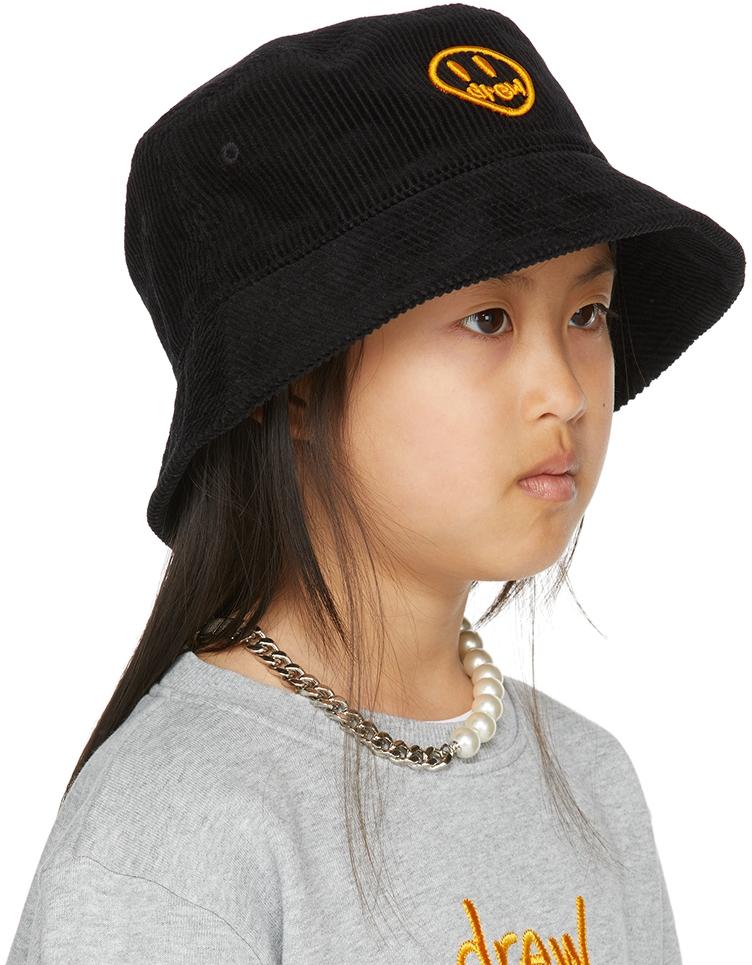 SSENSE Exclusive Kids Black Painted Mascot Bucket Hat商品第2张图片规格展示