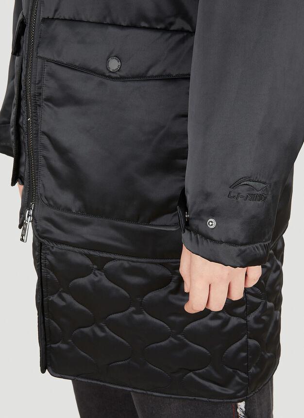 Padded Coat in Black商品第6张图片规格展示