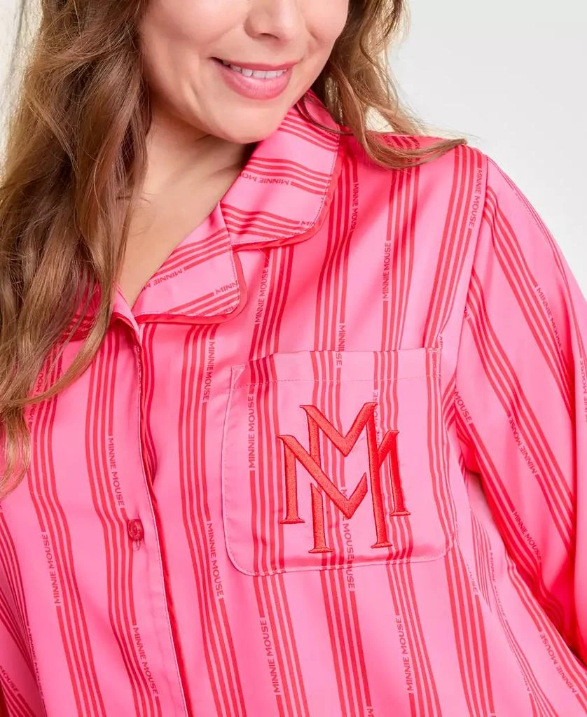 商品Disney | Macy's|Plus Size Minnie Mouse Satin Pajamas Sleep Set, Macy's Exclusive,价格¥582,第2张图片详细描述