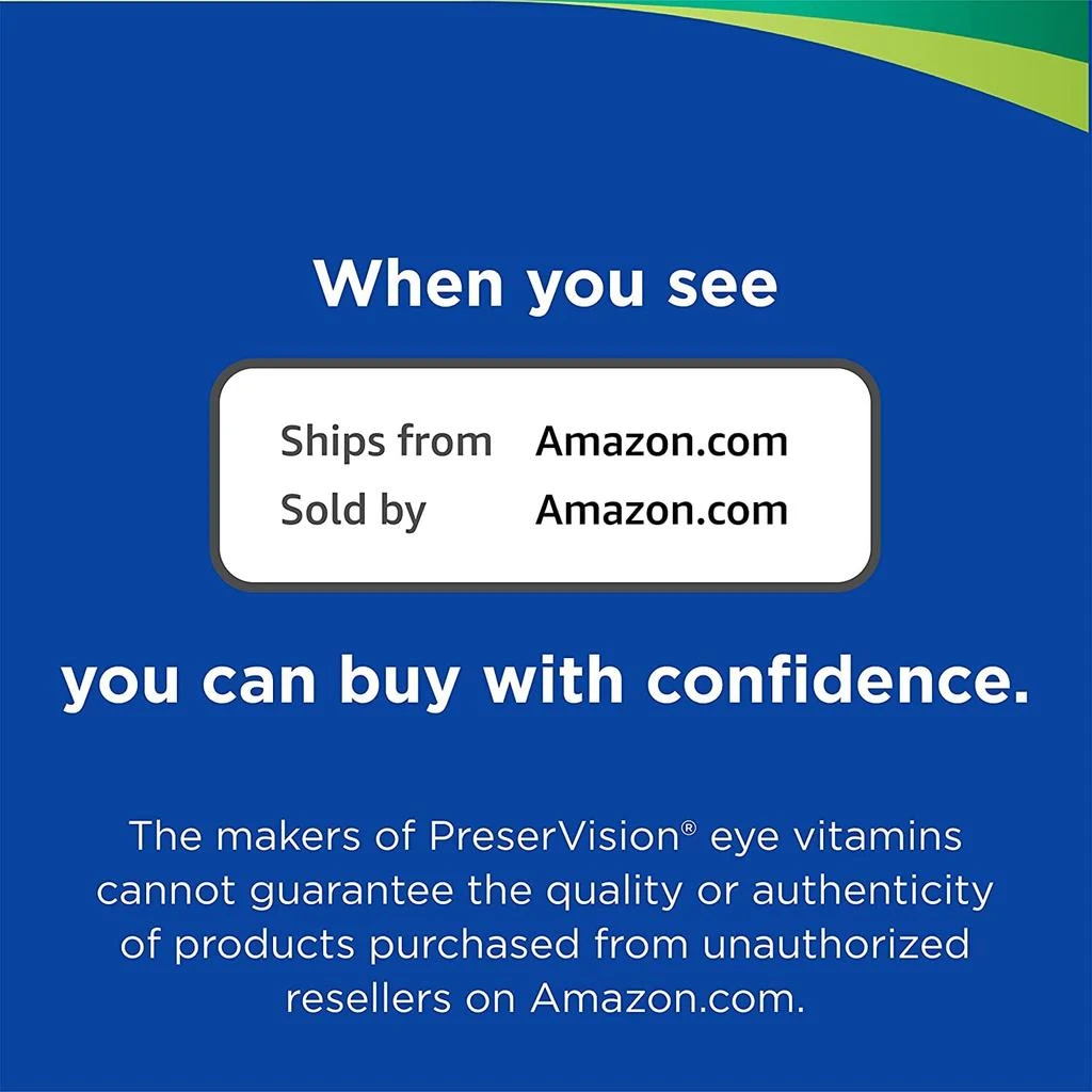 商品PreserVision|PreserVision AREDS 2 Eye Vitamin & Mineral Supplement, Contains Lutein, Vitamin C, Zeaxanthin, Zinc & Vitamin E, 60 Minigels (Packaging May Vary),价格¥167,第4张图片详细描述