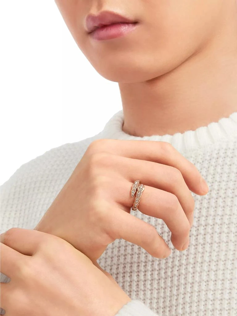 商品BVLGARI|Serpenti Viper 18K Rose Gold & Pavè Diamond Ring,价格¥81186,第3张图片详细描述