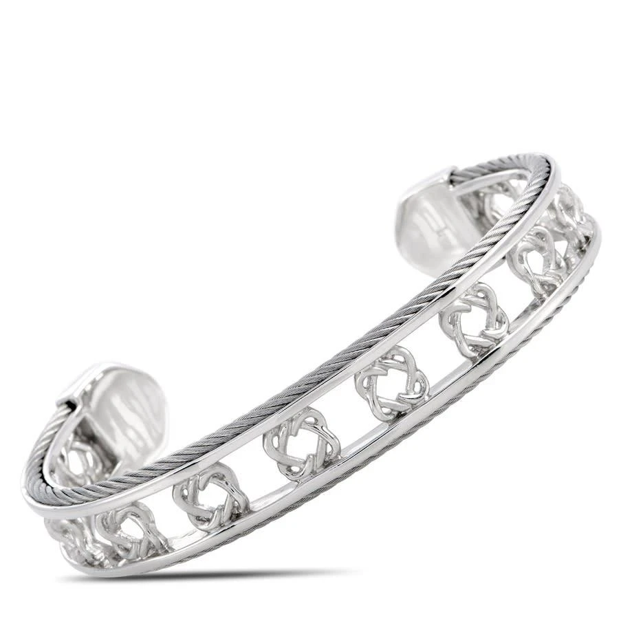 商品Charriol|Heart to Heart Sterling Silver Bangle Bracelet Size Small,价格¥1608,第1张图片