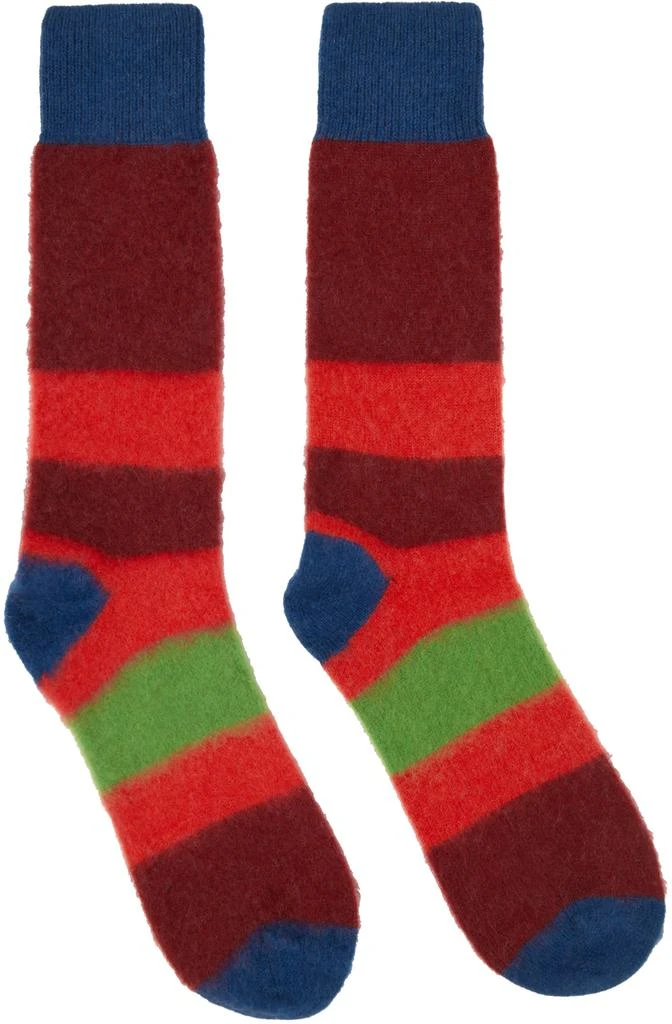 商品Zegna|Multicolor Striped Socks,价格¥1857,第1张图片