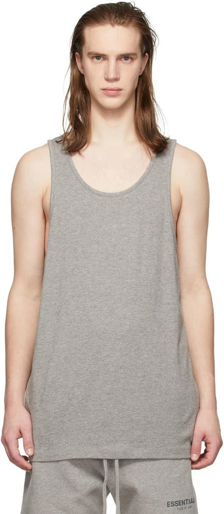 商品Essentials|Three-Pack Grey Jersey Tank Tops,价格¥449,第1张图片