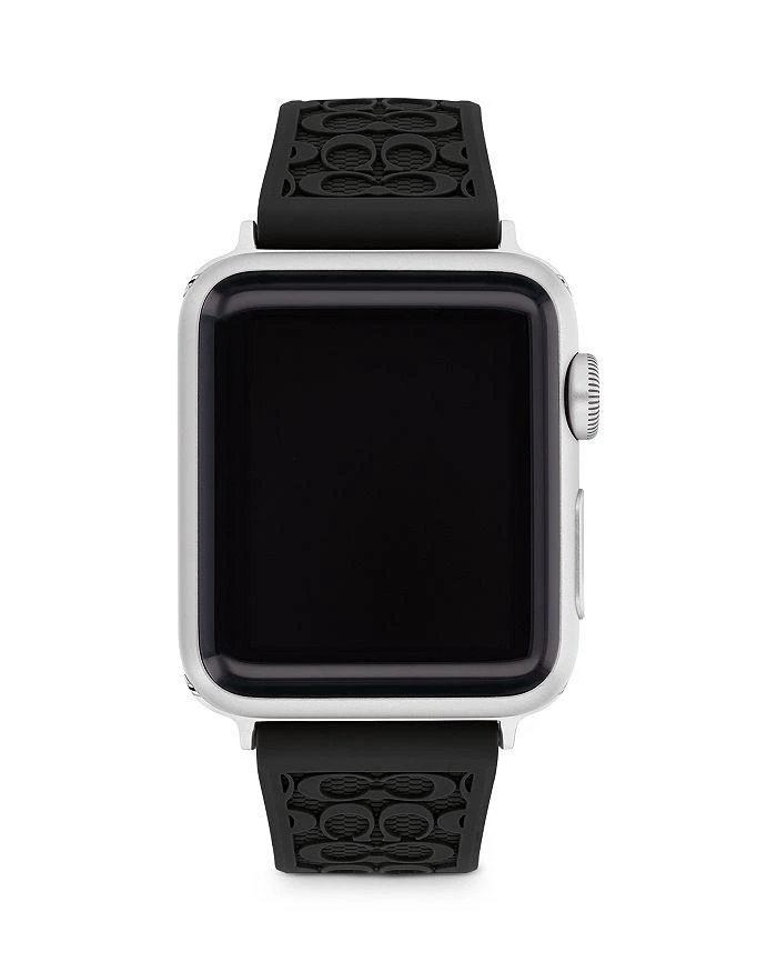 商品Coach|Apple Watch© Signature Silicone Strap, 38mm & 40mm,价格¥634,第1张图片