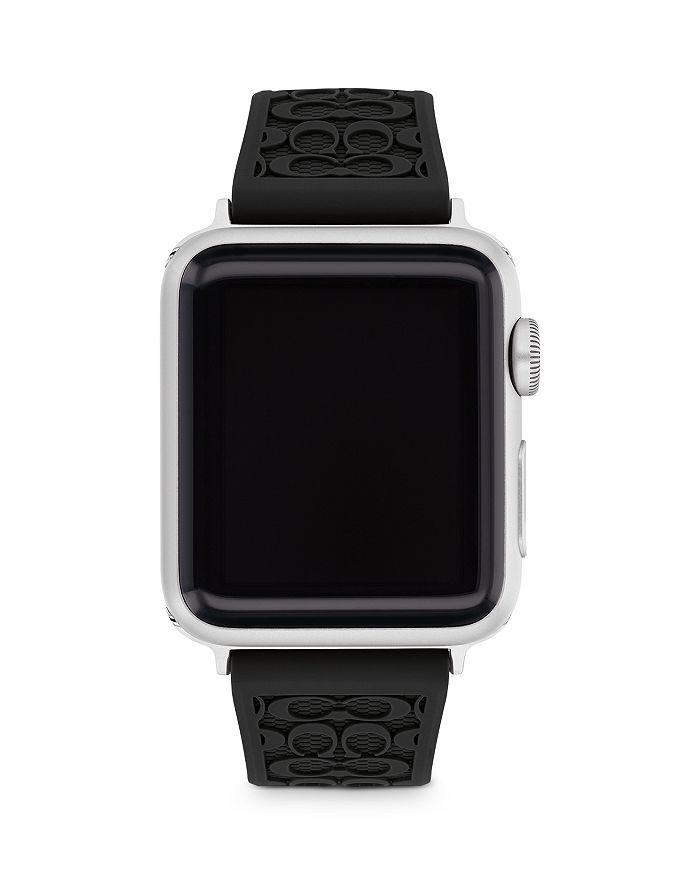 商品Coach|Apple Watch© Signature Silicone Strap, 38mm & 40mm,价格¥468,第1张图片