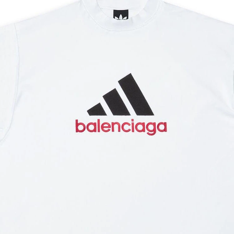 商品[国内直发] Balenciaga|巴黎世家 x adidas  x Adidas联名 Logo字母刺绣短袖T恤 宽松版型 男女同款 白色,价格¥3542,第10张图片详细描述