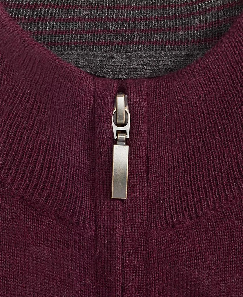 商品Club Room|Men's Merino Zip-Front Sweater, Created for Macy's,价格¥190,第3张图片详细描述