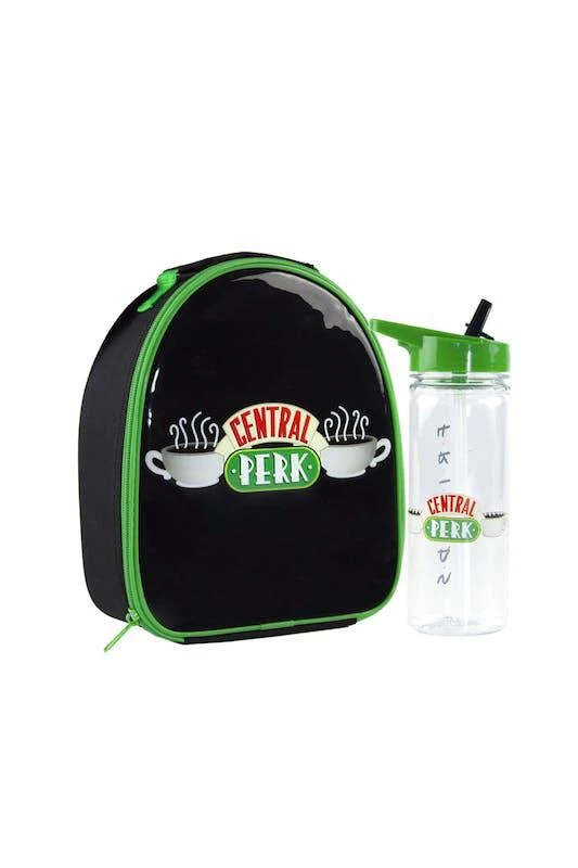 商品Friends|Friends Central Perk Lunch Bag and Bottle Set (Black/Green) (One Size),价格¥157,第1张图片