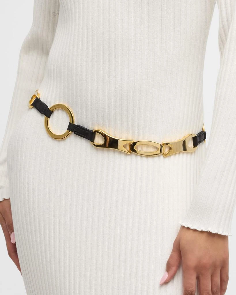 商品Streets Ahead|Golden Ring Flexible Zinc & Leather Belt,价格¥2198,第2张图片详细描述