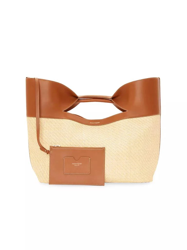 商品Alexander McQueen|Bow Bag In Raffia,价格¥16817,第3张图片详细描述
