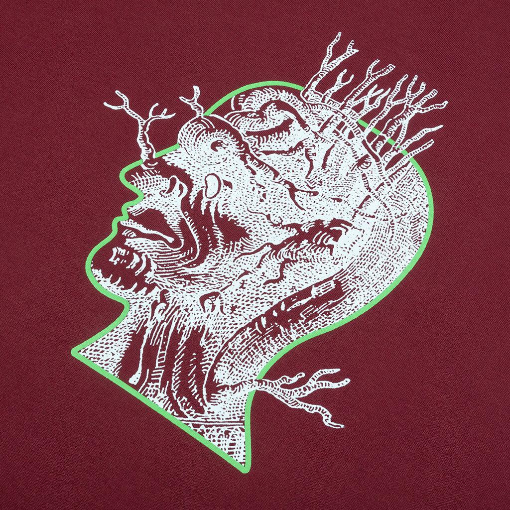 Brain Dead Brain Roots L/S Tee - Maroon商品第3张图片规格展示