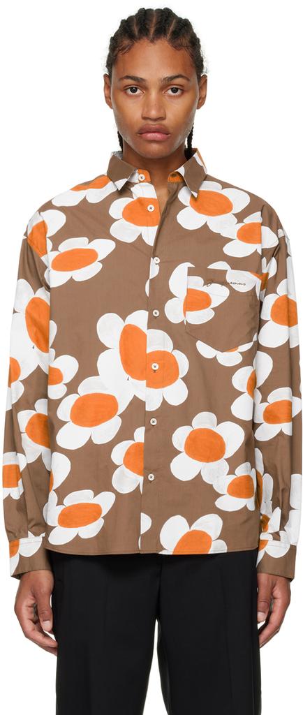 Brown 'Le Chemise Fleur' Shirt商品第1张图片规格展示