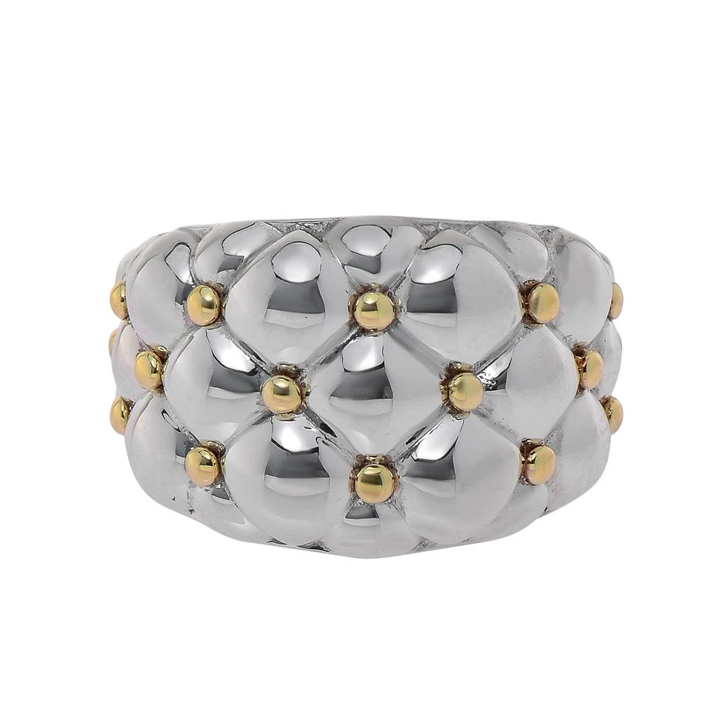 商品Charles Krypell|Charles Krypell Sterling Silver and 18K Yellow Gold Band Ring sz 6.5 3-6901-TFSG,价格¥1945,第4张图片详细描述