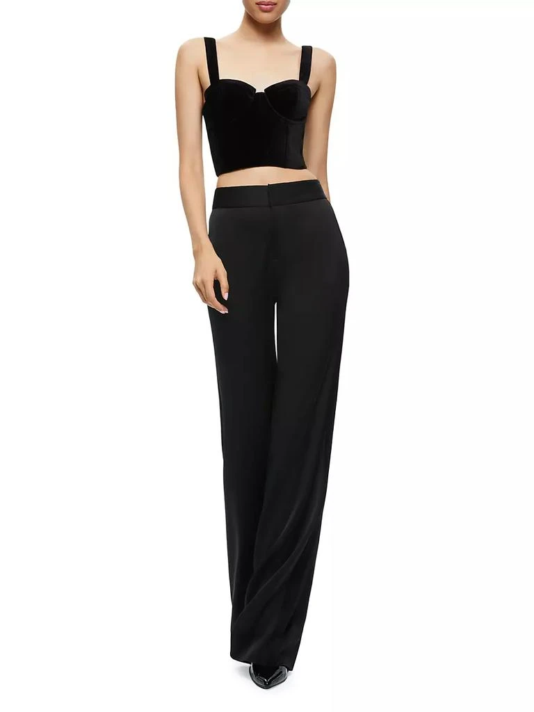商品Alice + Olivia|Jeanna Velvet Cropped Bustier Top,价格¥995,第2张图片详细描述