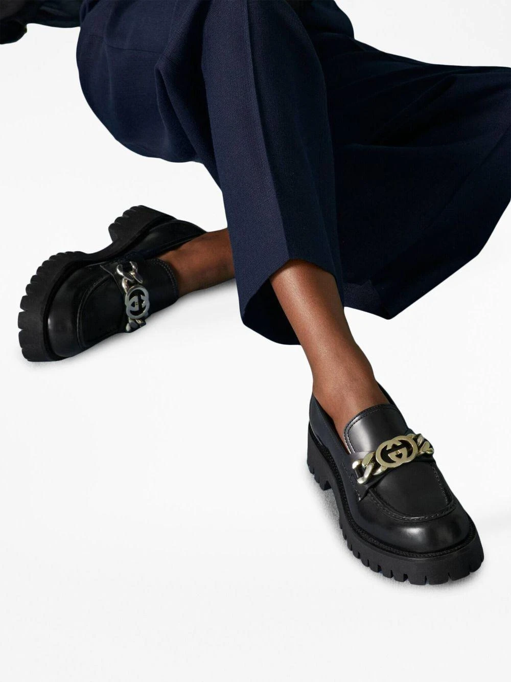 商品Gucci|Gucci 女士休闲鞋 752650DS8001000 黑色,价格¥11416,第6张图片详细描述