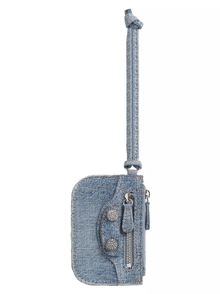 商品Balenciaga|Le Cagole Coin Purse Denim With Rhinestones,价格¥3186,第1张图片