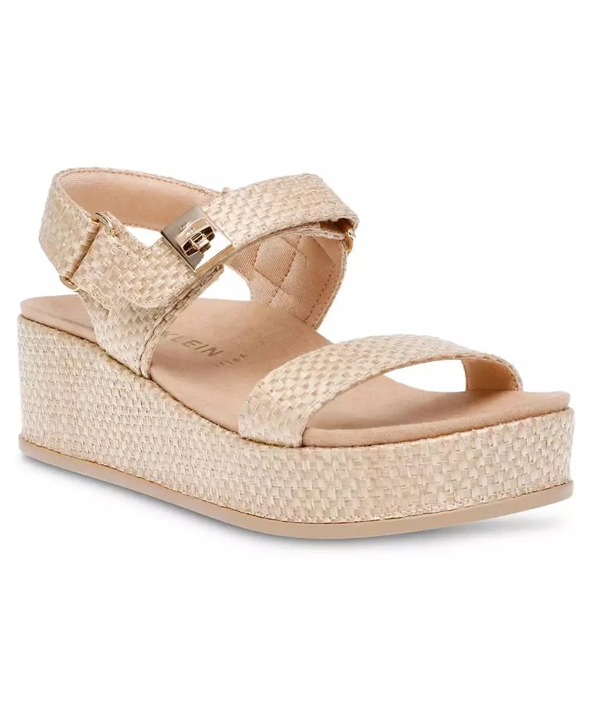 商品Anne Klein|Women's Verse Double Strap Platform Wedge Sandals,价格¥354,第1张图片
