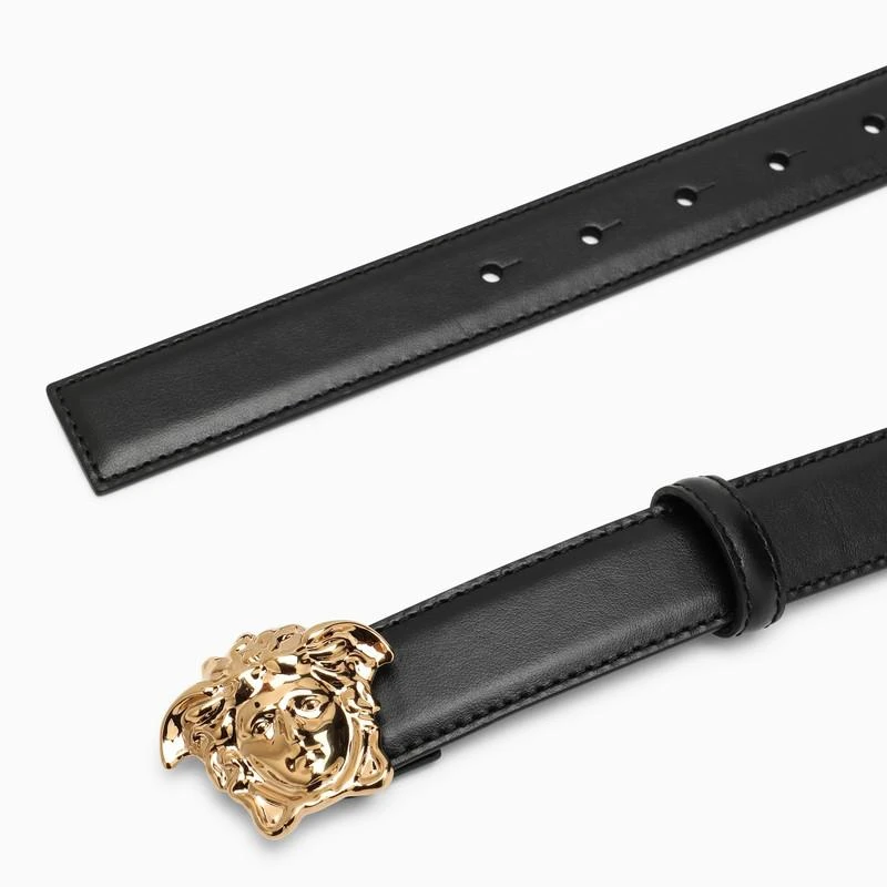 商品Versace|Black belt with gold Medusa plaque,价格¥3102,第3张图片详细描述