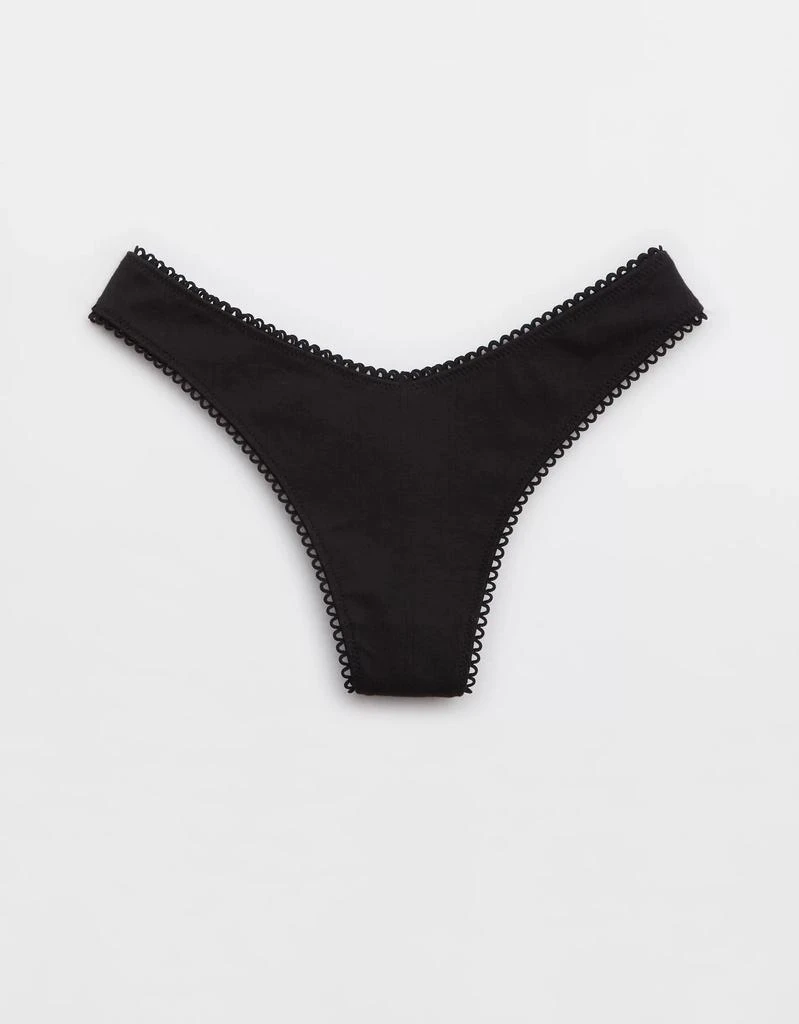 商品Aerie|Aerie Pointelle High Cut Thong Underwear,价格¥46,第1张图片