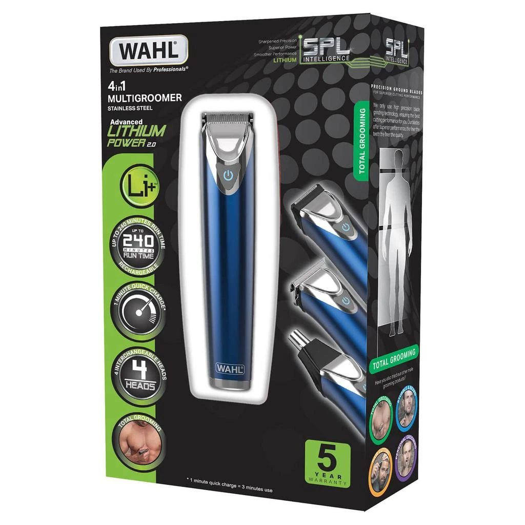 商品WAHL|Wahl Lithium 4 in 1 Multigroomer (Stainless Steel),价格¥780,第4张图片详细描述