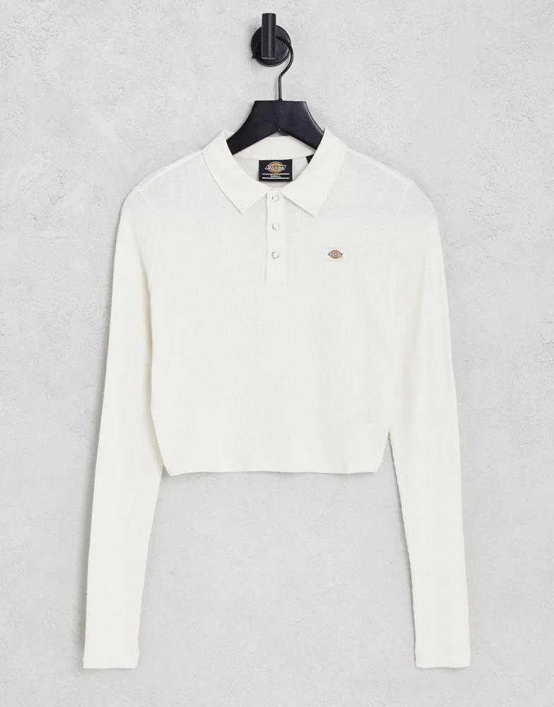 商品DICKIES|Dickies Tallase long sleeve polo shirt in white,价格¥292,第1张图片
