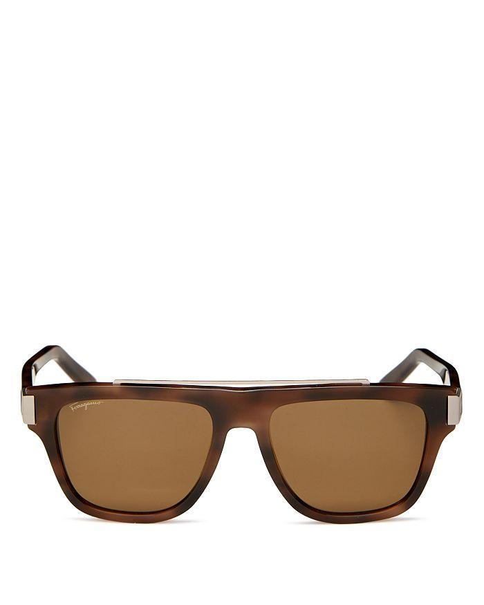 商品Salvatore Ferragamo|Men's Flat Top Sunglasses, 54mm,价格¥2389,第1张图片