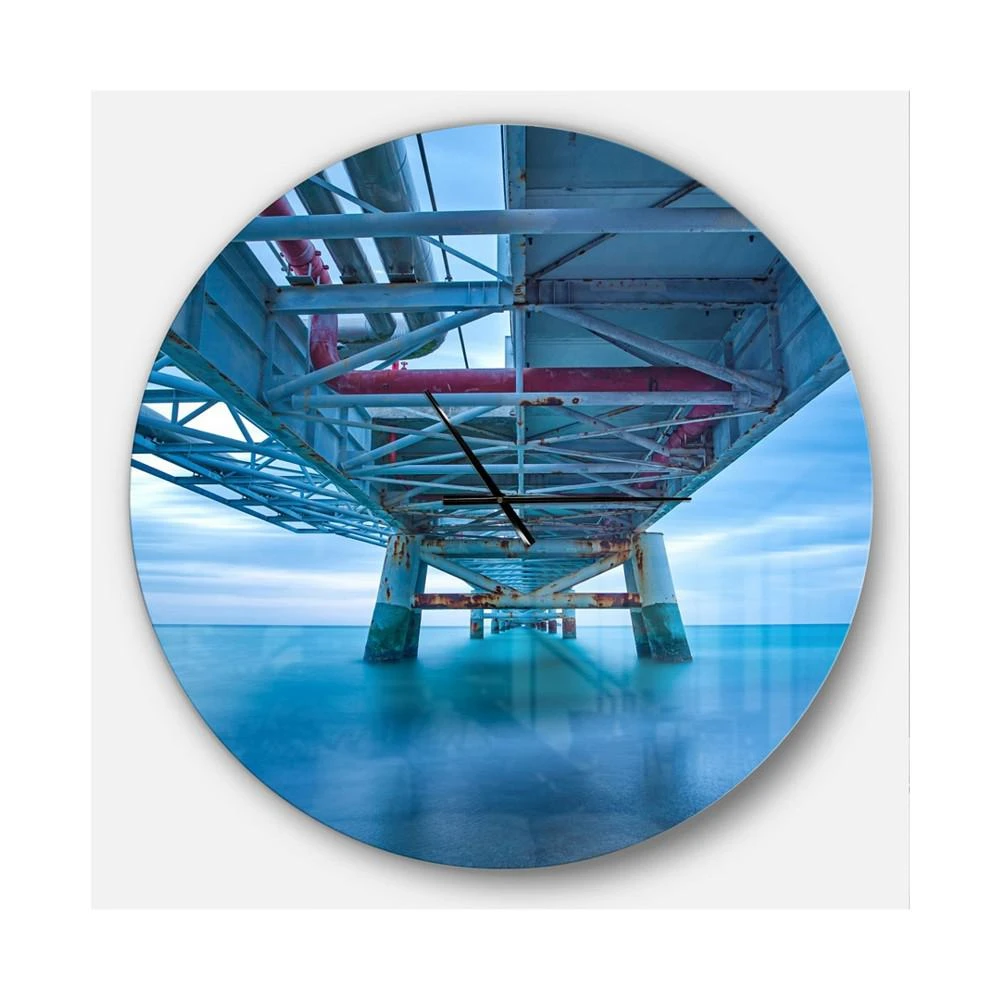 商品Design Art|Designart Oversized Coastal Round Metal Wall Clock - 36 x 36,价格¥3528,第1张图片