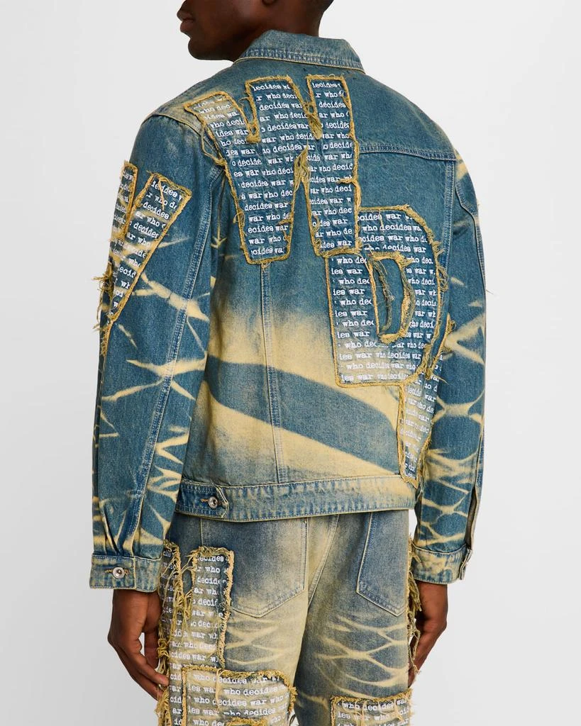 商品WHO DECIDES WAR|Men's Whiskered Overlay Denim Jacket,价格¥5404,第3张图片详细描述