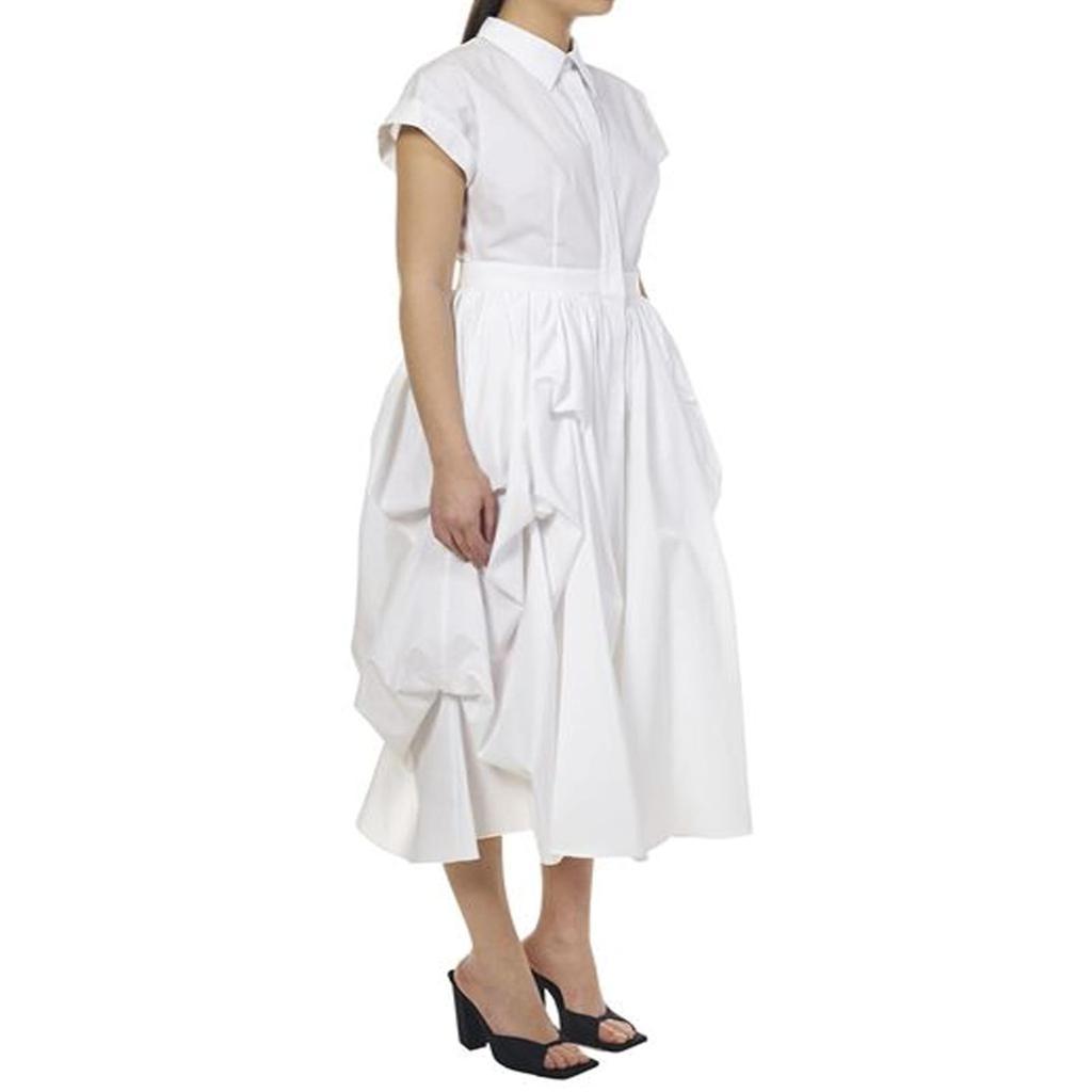 商品Alexander McQueen|Alexander McQueen Cotton Midi Dress,价格¥8910,第4张图片详细描述