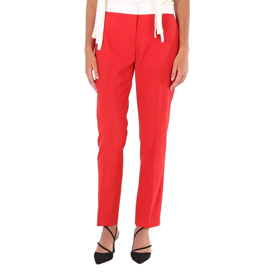 商品Burberry|Burberry Ladies Bright Red Hanover Two-tone Wool Tailored Trousers, Brand Size 8 (US Size 6),价格¥901,第1张图片