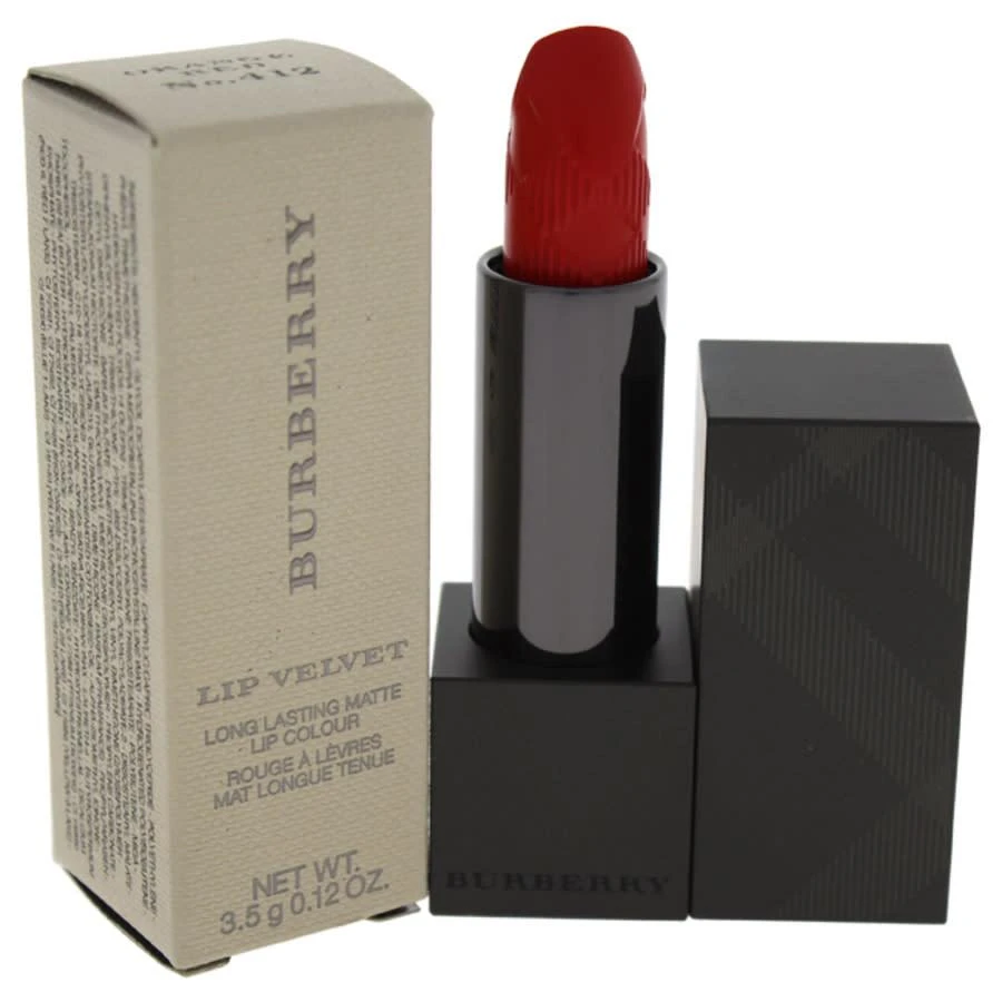 商品Burberry|Burberry / Lip Velvet Lipstick 0.12 oz (3.4 Gr) No.412 - Orange Red,价格¥233,第1张图片