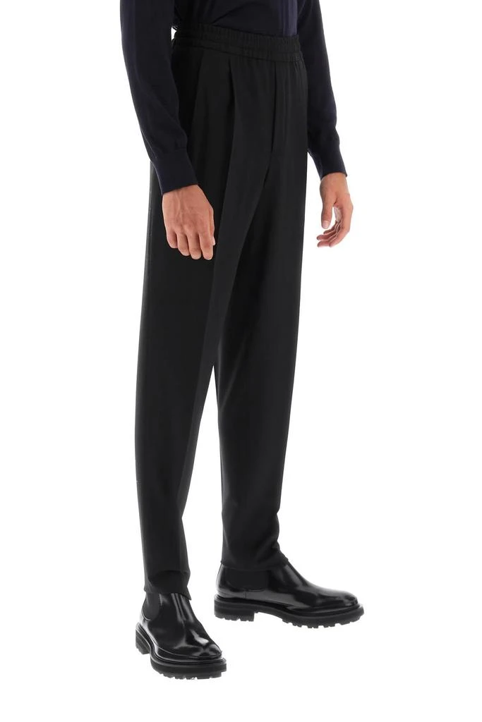商品Zegna|Jogger Fit Wool Blend Trousers,价格¥2211,第3张图片详细描述