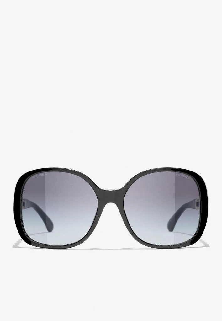 商品Chanel|Oversized Rectangular Sunglasses with Chain Detail,价格¥2980,第1张图片