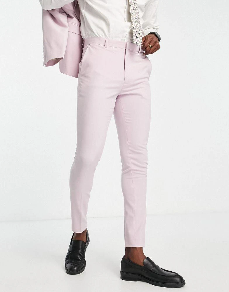 商品ASOS|ASOS DESIGN super skinny suit trousers in light pink,价格¥103,第1张图片