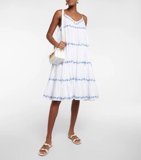 商品CAROLINE CONSTAS|Katrina embroidered poplin midi dress,价格¥2883,第2张图片详细描述