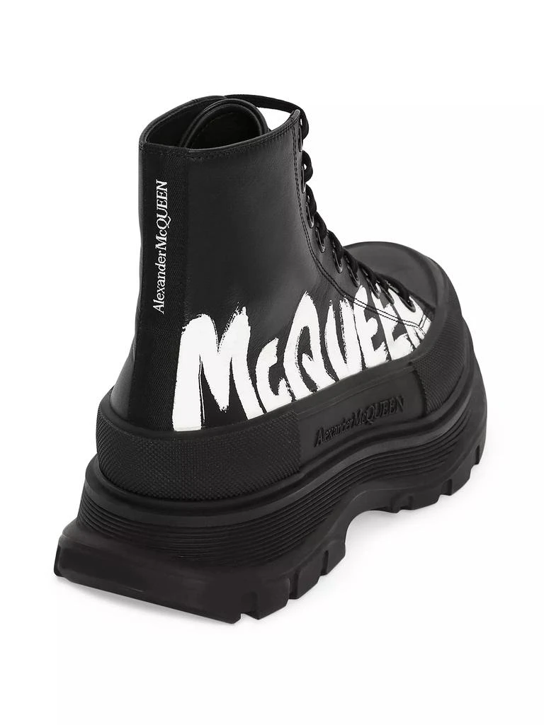 商品Alexander McQueen|Graffiti Tread Slick Leather Boots,价格¥3711,第3张图片详细描述