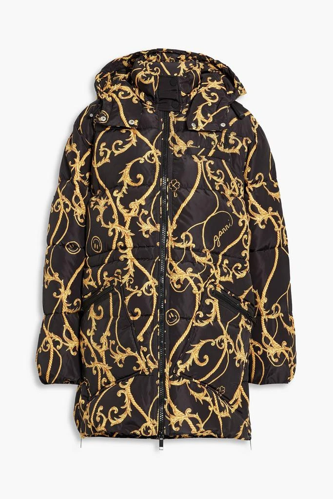 商品Ganni|Quilted printed shell hooded coat,价格¥1132,第1张图片