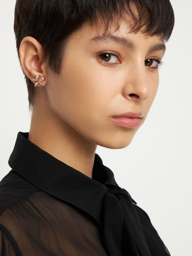 Volta Bow Swarovski Stud Earrings商品第2张图片规格展示