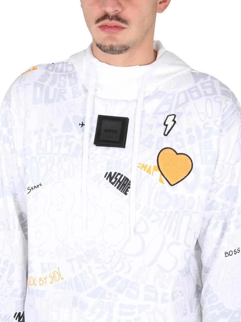 Hugo Boss Sweatshirt With Logo Print商品第4张图片规格展示