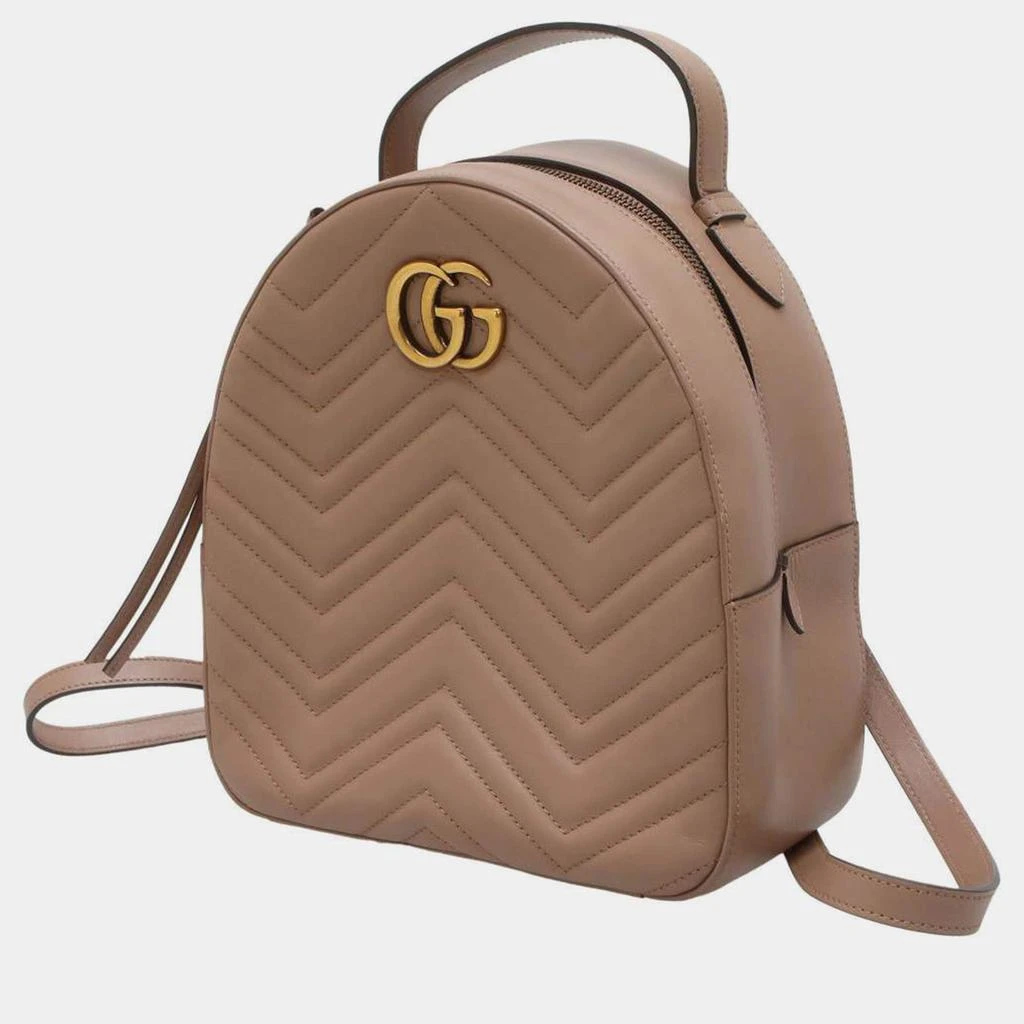商品[二手商品] Gucci|Gucci Beige Leather GG Marmont Backpack,价格¥9048,第1张图片