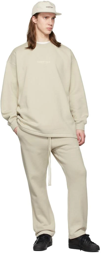 商品Essentials|Beige Relaxed Crewneck Sweatshirt,价格¥620,第4张图片详细描述