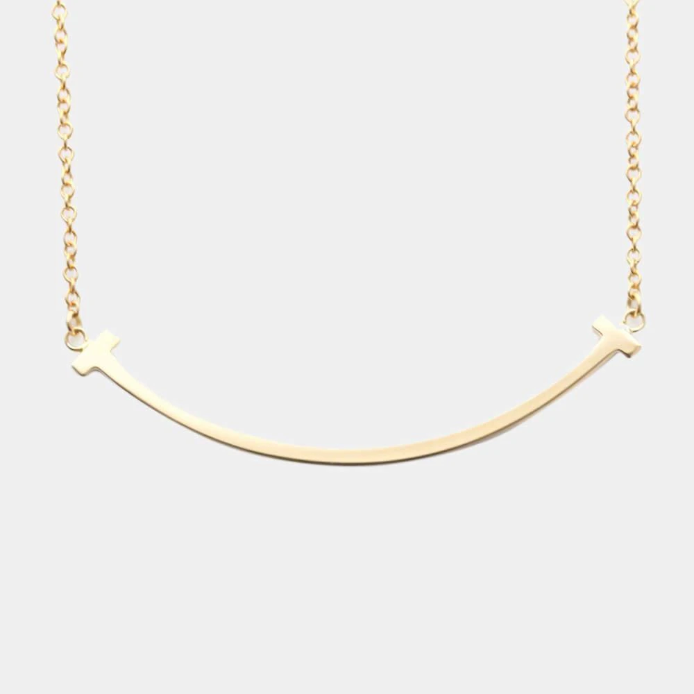 商品[二手商品] Tiffany & Co.|Tiffany & Co. Tiffany T Smile Small 18K Rose Gold Necklace,价格¥6806,第1张图片