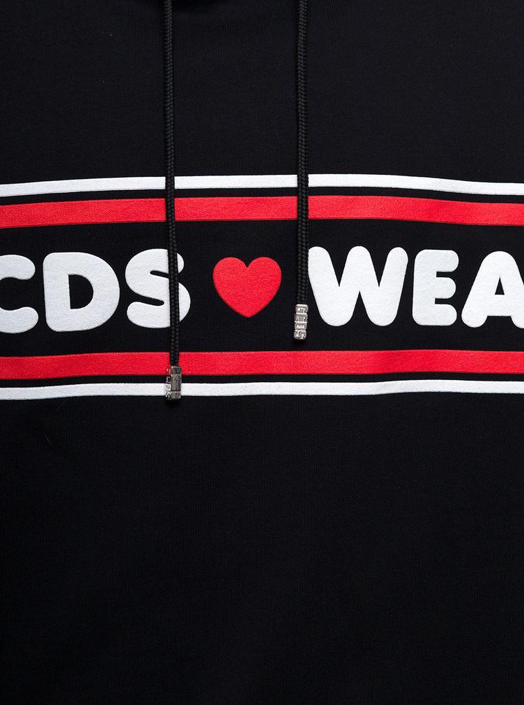 商品GCDS|Cute Tape Black Cotton Hoodie with Logo,价格¥1372,第5张图片详细描述