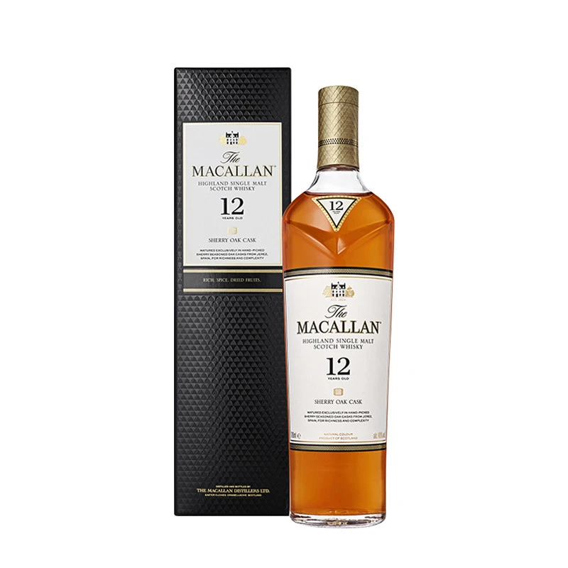 商品[国内直发] Macallan|麦卡伦12年单桶700ml雪莉桶苏格兰单一麦芽威士忌进口酒正品保证,价格¥1667,第1张图片