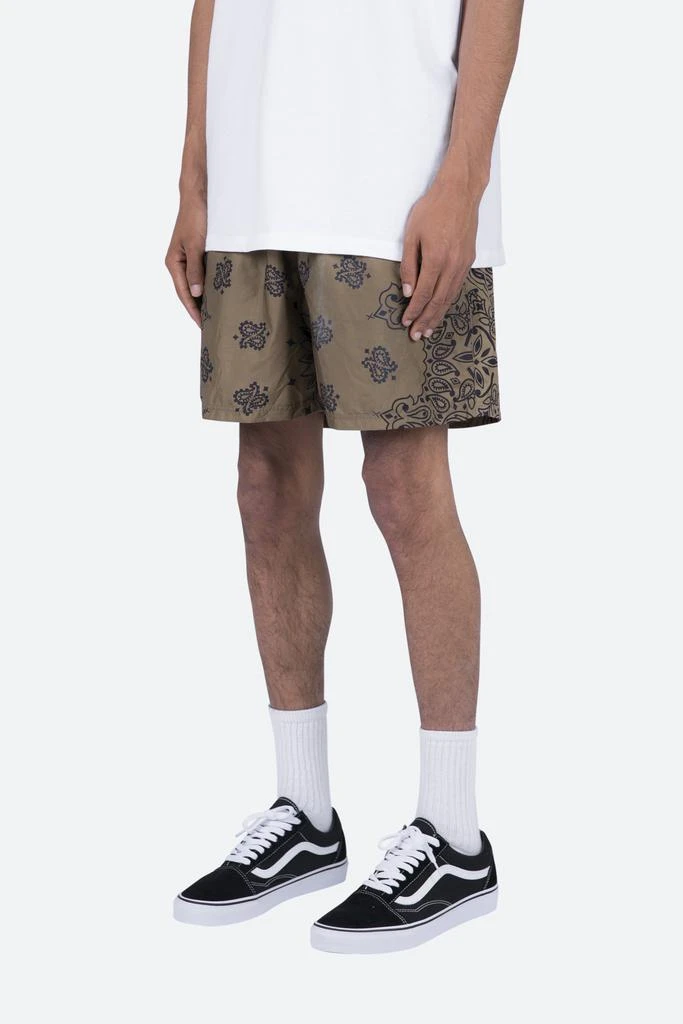 商品MNML|Nylon Paisley Shorts - Brown,价格¥181,第3张图片详细描述